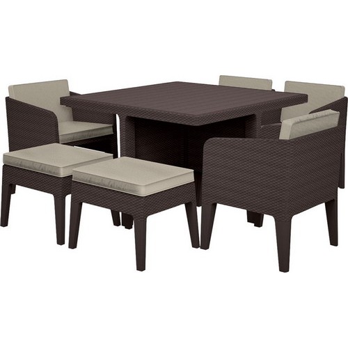 Комплект мебели COLUMBIA SET 7 PCS (коричневый)