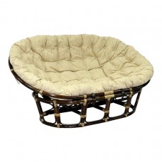 Кресло MAMASAN (подушка, рогожка, ремни) Браун