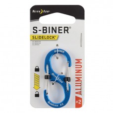 Карабин Nite Ize S-Biner SlideLock, алюминиевый, размер 2, синий
